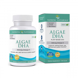 Algae DHA 500 mg Wegańskie kwasy Omega-3 z Alg (60 sg) Nordic Naturals