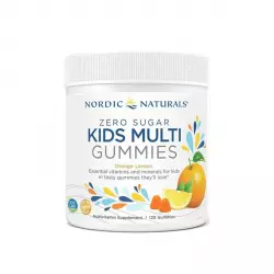 Zero Sugar Kids Multi Gummies Orange Lemon Multiwitaminy Żelki dla Dzieci (120 żelków) Nordic Naturals
