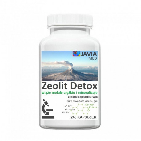 Zeolit Detox (240 kaps) Aktywny Mikronizowany Klinoptylolit