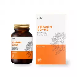 Vitamin D3 + K2 Bez Czarny Cynk Bioflawonoidy Selen Pomarańcza gorzka (60 kaps) Organic Life