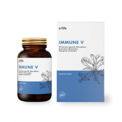 Immune V Wiciokrzew Japoński Beta-glukan Kwercetyna Pelargonia (60 kaps) Organic Life