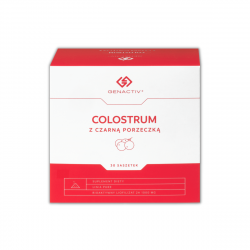 Colostrum Bovinum Bioaktywny Liofilizat 2h 1000 mg z Czarną Porzeczką i Bananem Wsparcie Odporności 30 Saszetek Genactiv