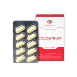 Colostrum Bovinum 200 mg Liofilizowana Siara Bydlęca 2h Wsparcie Odporności 60 Kapsułek Genactiv