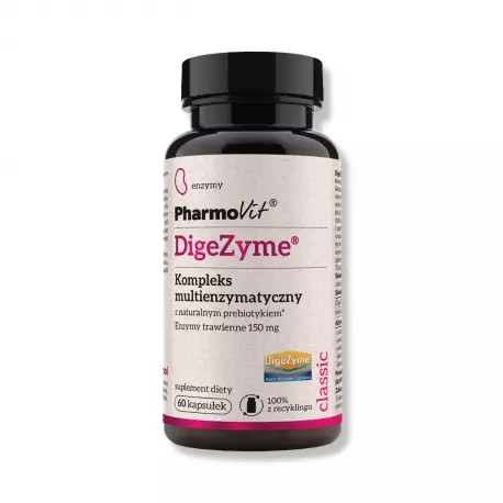Enzymy trawienne DigeZyme® 150 mg (60 kaps) Pharmovit