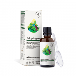 Adaptogeny - 100% Naturalne Ekstrakty Roślinne (Ashwagandha + Bakopa + Kadzidłowiec + Wąkrotka) 50 ml w Płynie Aura Herbals