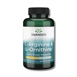 AjiPure L-Arginina 500 mg L-Ornityna 250 mg (90 kaps) SWANSON