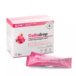 Colladrop GLOW Kolagen Morski 5000 mg Typu I i III Włosy Skóra Paznokcie (30 sasz) Aura Herbals