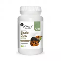 Siberian Chaga FUNGI Ekstrakt 400 mg Zdrowe Grzyby (90 kaps) VEGE Aliness