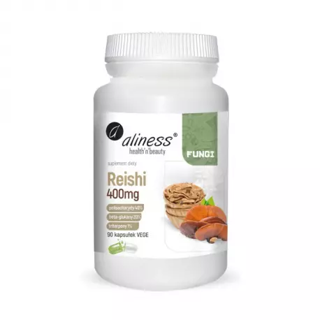 Reishi FUNGI Ekstrakt 400 mg Zdrowe Grzyby (90 kaps) VEGE Aliness