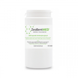 ZeoBent MED Detox Minerały Wulkaniczne Zeolit + Bentonit 200 kapsułek detoksykacyjnych (Wyrób Medyczny) ZeoBent