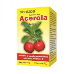Acerola 500 mg Naturalna Witamina C (100 tab) Sanbios