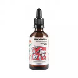 Ashwagandha Liquid Extract Żeń-szeń Indyjski 250 mg Ekstrakt w Płynie 50 ml Krople MyVita