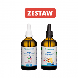 Zestaw MMS Chloryn Sodu 27% 100 ml + Aktywator Kwas Cytrynowy 50% 100 ml ChemWorld