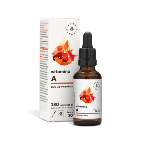 Witamina A 800 mcg Krople 30 ml Aura Herbals