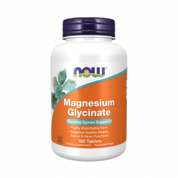 Magnesium Glycinate 100 mg Diglicynian Magnezu (180 tab) Now Foods
