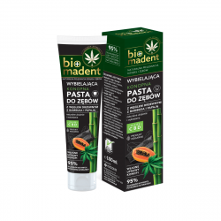 Pasta Konopna Wybielająca do Zębów z Węglem Drzewnym z Bambusa i Papają 100 ml BIO MADENT