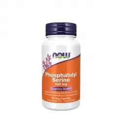 Phosphatidyl Serine 100 mg Fosfatydyloseryna z Choliną i Inozytolem Wsparcie Pamięci i Mózgu  VEGE (60 kaps) Now Foods