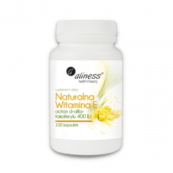 Naturalna witamina E 400IU (100 kaps) Aliness