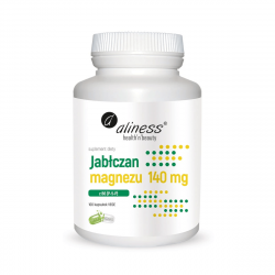 Magnez Jabłczan Magnezu 140 mg + Witamina B6 P-5-P 5 mg (100 kaps) Aliness