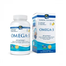 Kwasy Omega-3 690 mg EPA DHA Olej z Ryb Głębinowych Cytrynowy (60 sgels) Nordic Naturals