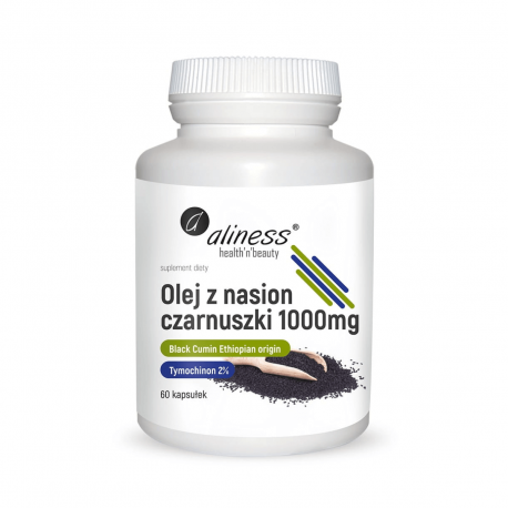 Olej z Czarnuszki 1000 mg (60 kaps) 2% Tymochinon Aliness