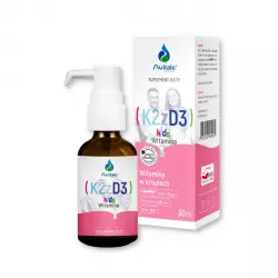 Witamina K2 + D3 KIDS (VitaMk7) 25 mcg dla Dzieci w Kroplach 30 ml Avitale Aliness