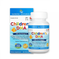 Children's DHA 250 mg Kwasy Omega-3 dla Dzieci Truskawka (360 sgels) Nordic Naturals