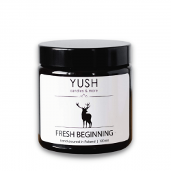FRESH BEGINNING Świeca Sojowa Ręcznie Robiona Wegańska 120 ml YUSH