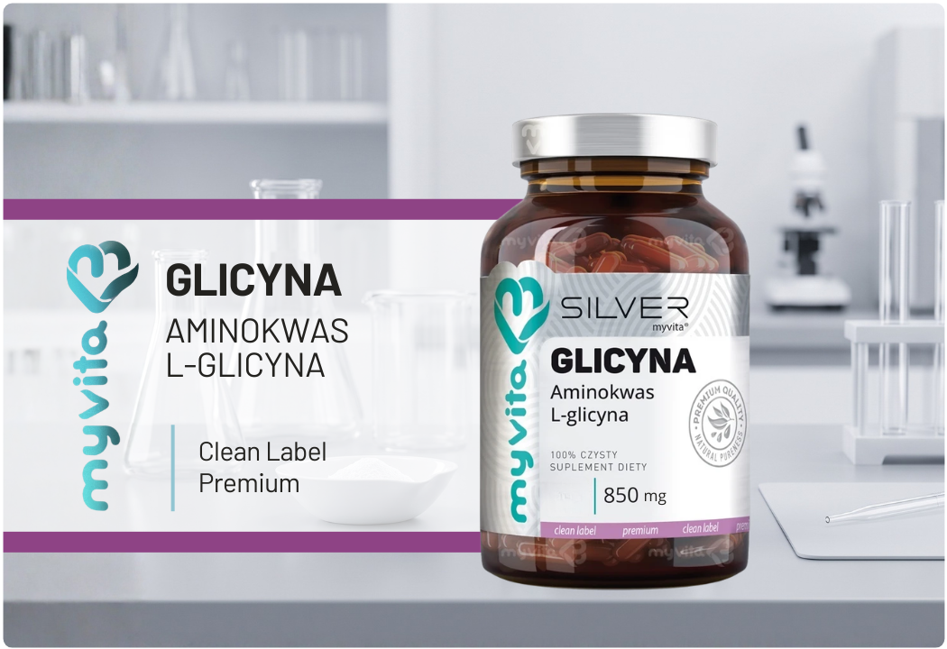 Glicyna 850 mg Aminokwas VEGE (100 kaps) Silver MyVita