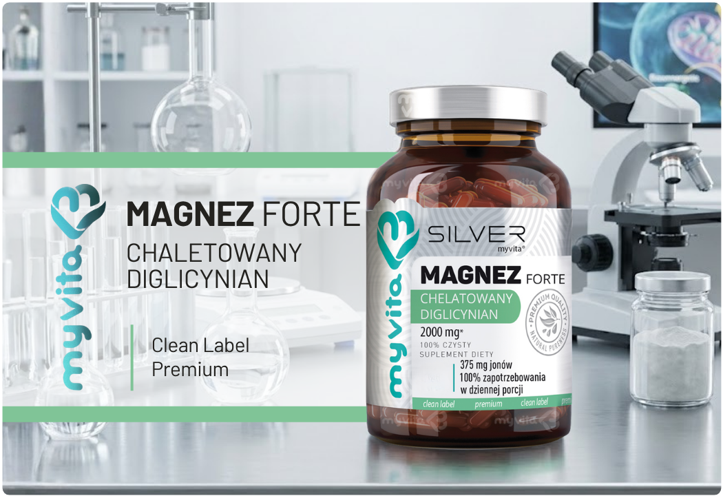 Magnez Chelatowany Diglicynian 2000 mg (100 kaps) MyVita