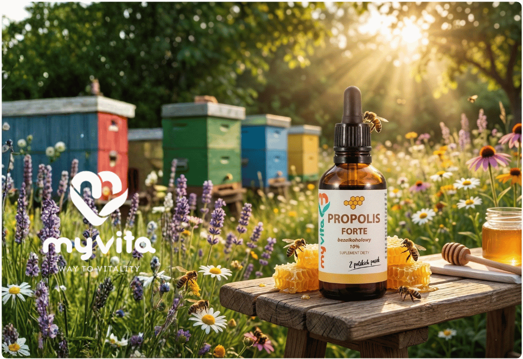 Propolis Forte Ekstrakt 10% w Płynie Bez Alkoholu Krople MyVita