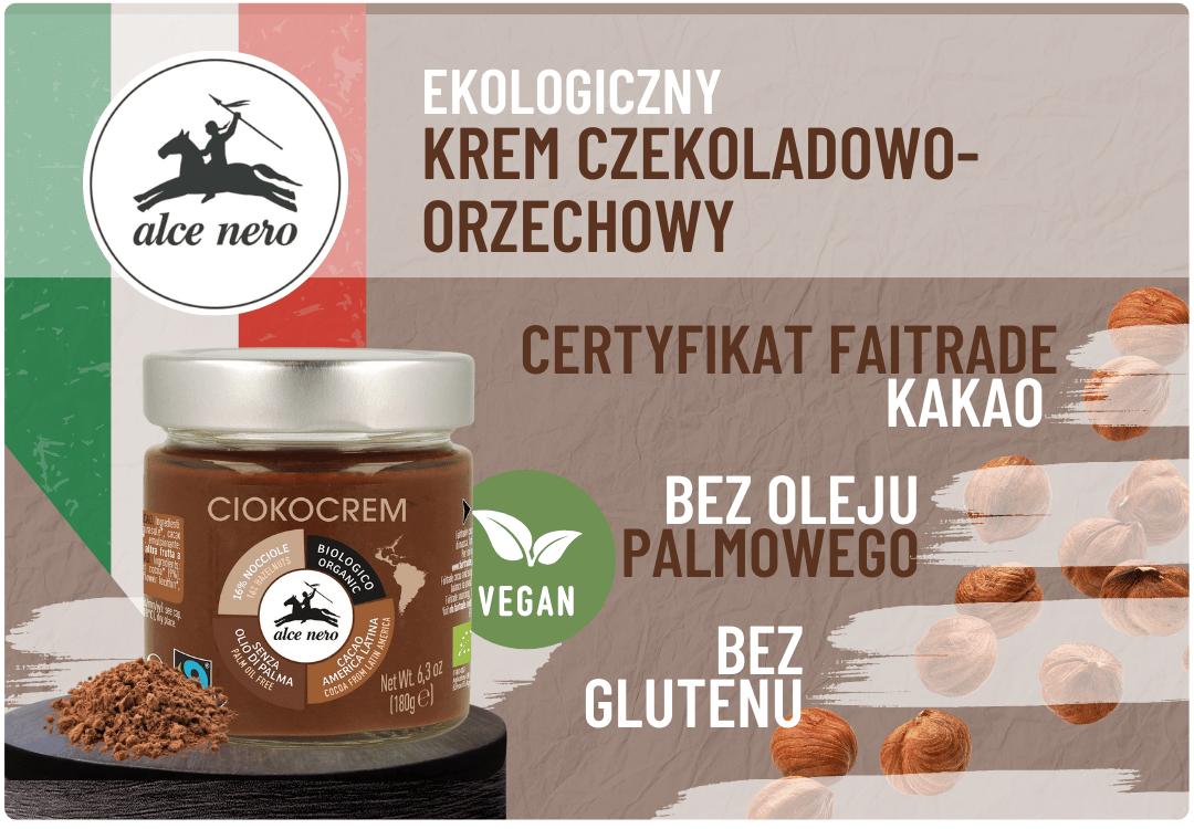 Alce Nero Krem Czekoladowo-Orzechowy 180g