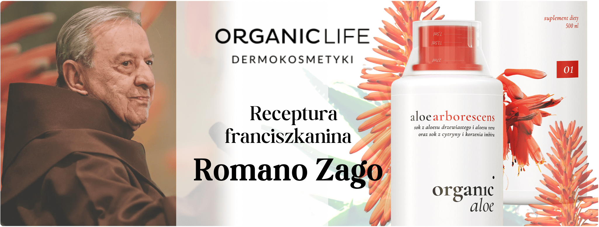 Organic Aloe Sok z Aloesu Drzewiastego i Aloesu oraz sok z cytryny i korzenia imbiru