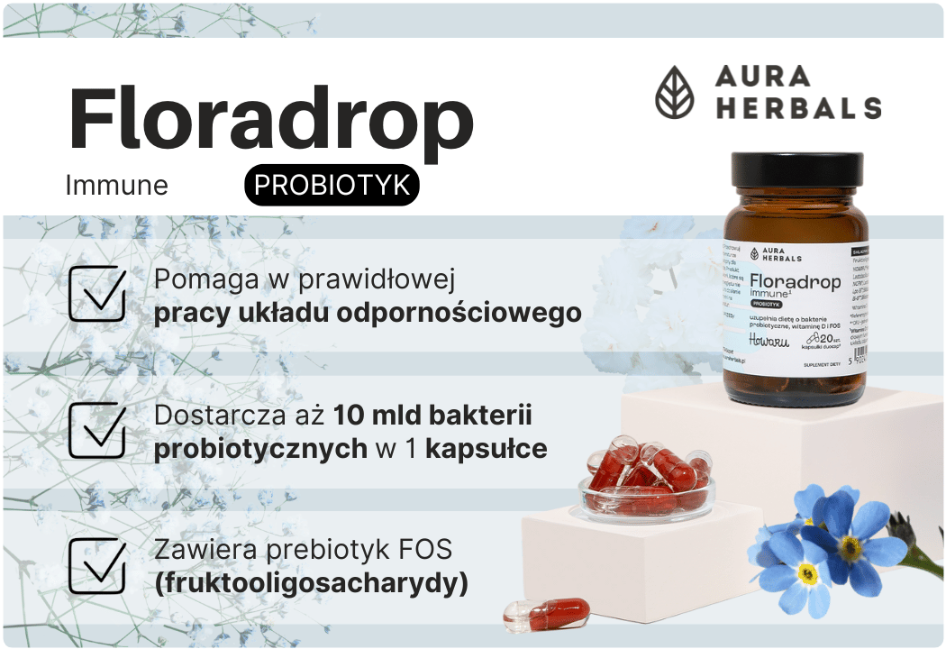 Floradrop Immune Probiotyk HOWARU Restore (20 kaps duocap) Aura Herbals
