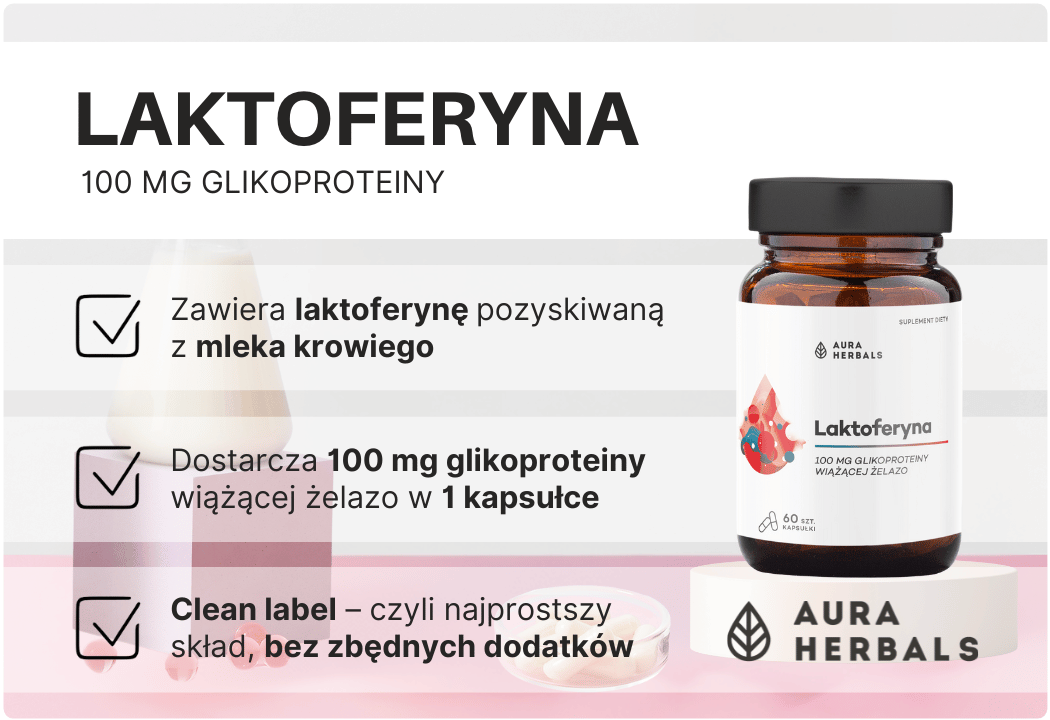 Laktoferyna 100 mg (60 kaps) Aura Herbals