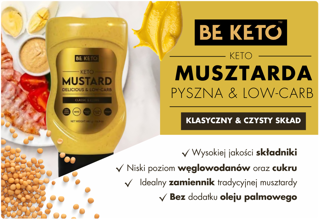 Keto Musztarda Niskowęglowodanowa Low-carb Vegan 470 g BeKeto