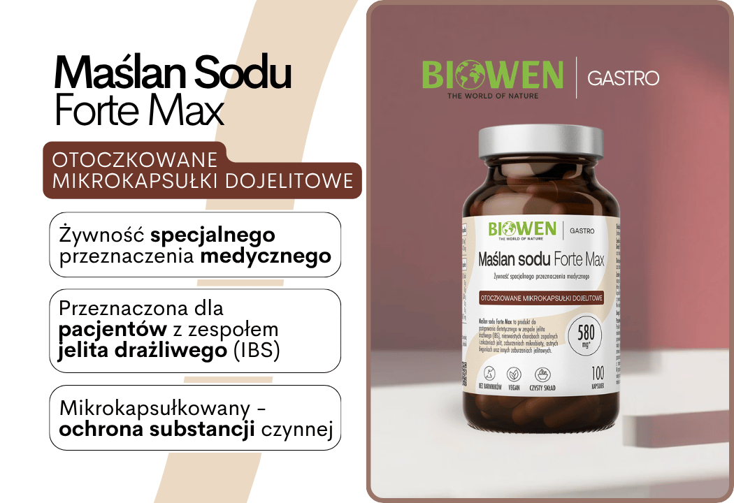 Maślan Sodu Forte Max 580 mg Biowen