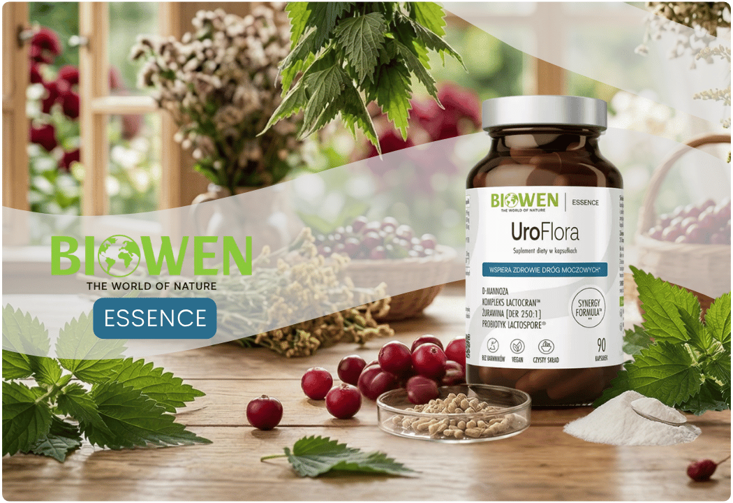 UroFlora Żurawina D-Mamnoza Probiotyk Lactospore (90 kaps) Biowen