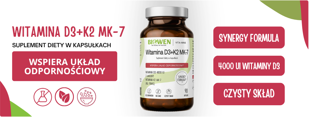 Witamina D3+K2MK7 Biowen