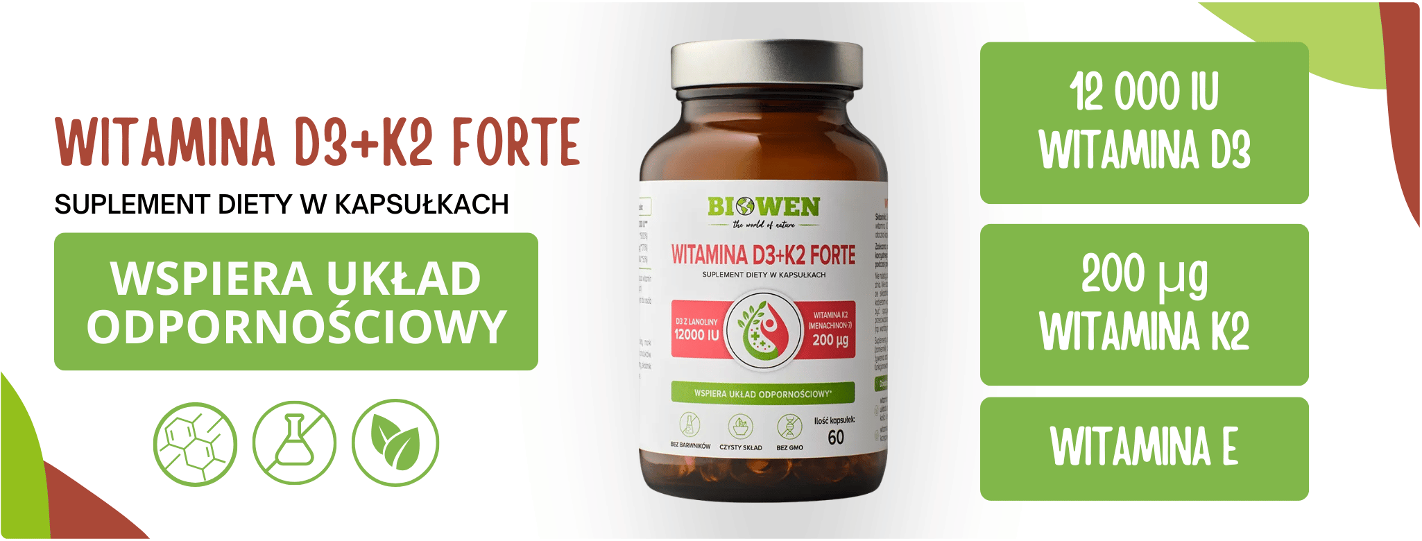 Witamina D3+K2MK7 FORTE Biowen