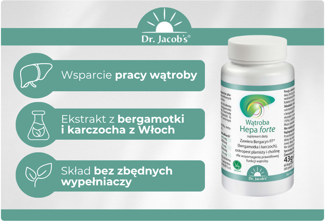 Wątroba Hepa Forte Bergacyn FF Wsparcie Pracy Wątroby (60 kaps) Dr. Jacob's