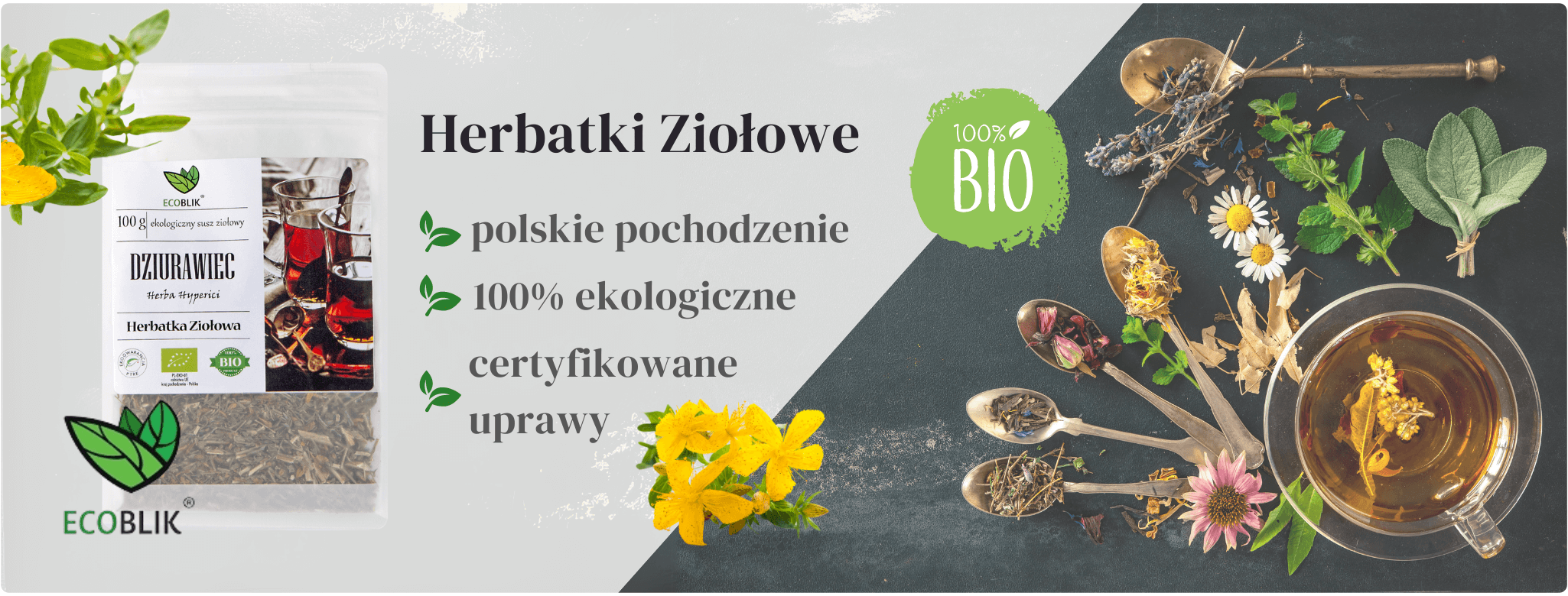 Dzurawiec 100g Herbatka ziołowa EcoBlik