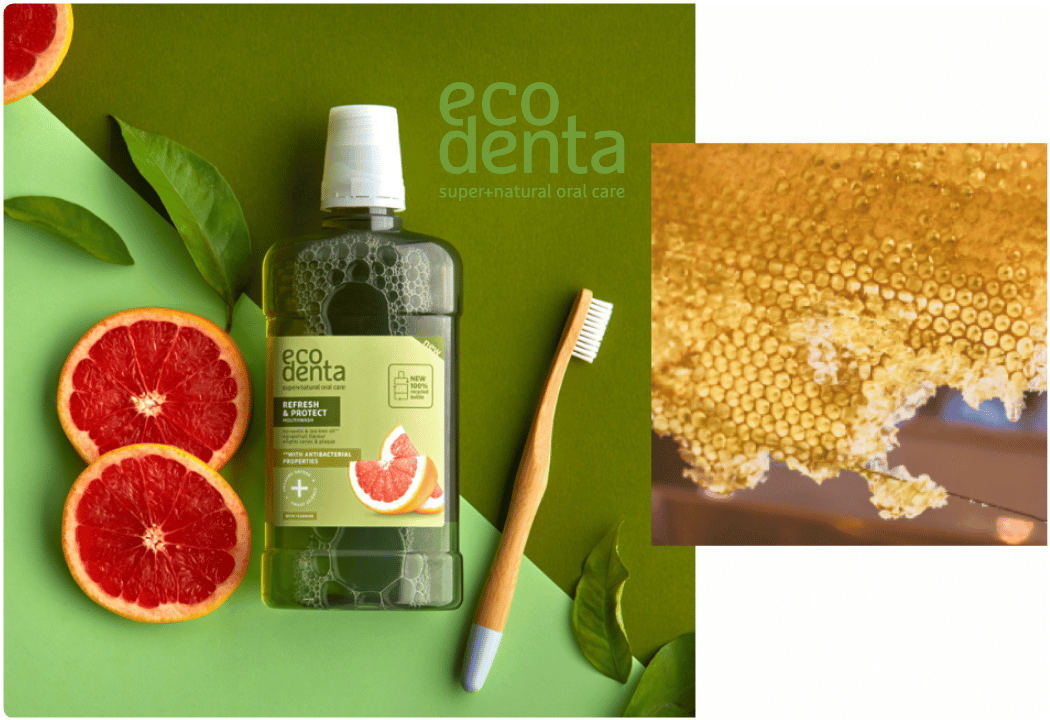 Refresh&Protect Płyn do Płukania Jamy Ustnej Odświeżający z Grejpfrutem 500 ml ECODENTA