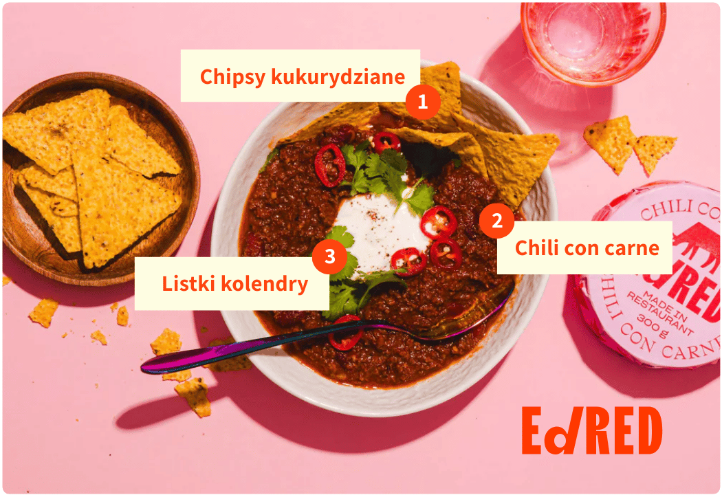 Chili Con Carne Wołowina - Danie Gotowe Puszka 300 g Ed Red