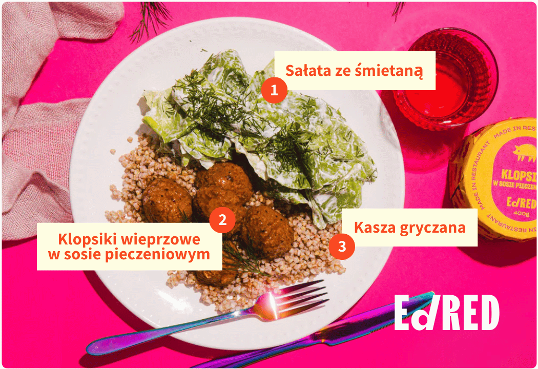 Klopsiki w Sosie Pieczeniowym Danie Gotowe 400 g Ed Red