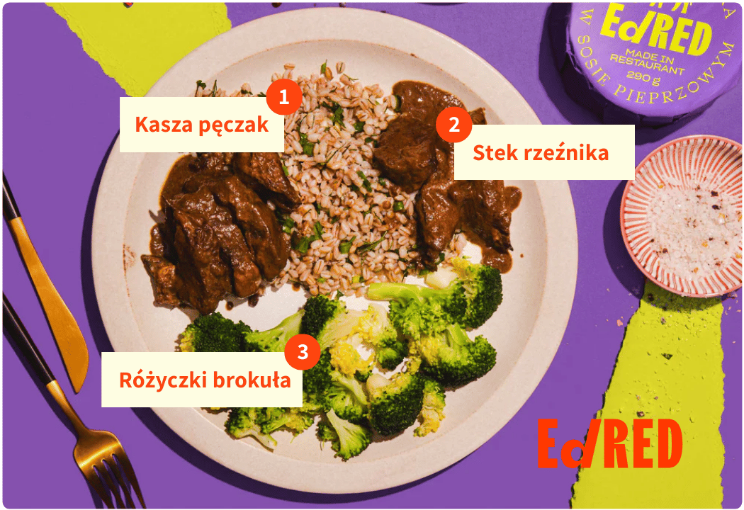 Stek Rzeźnika w Sosie Pieprzowym Wołowina - Danie Gotowe Puszka 290 g Ed Red