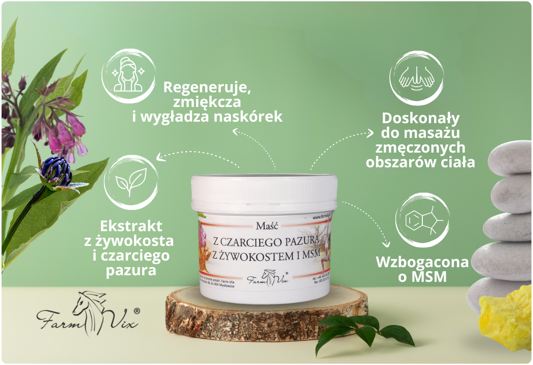 Maść z Czarciego Pazura z Żywokostem i MSM 150 ml Farm-Vix