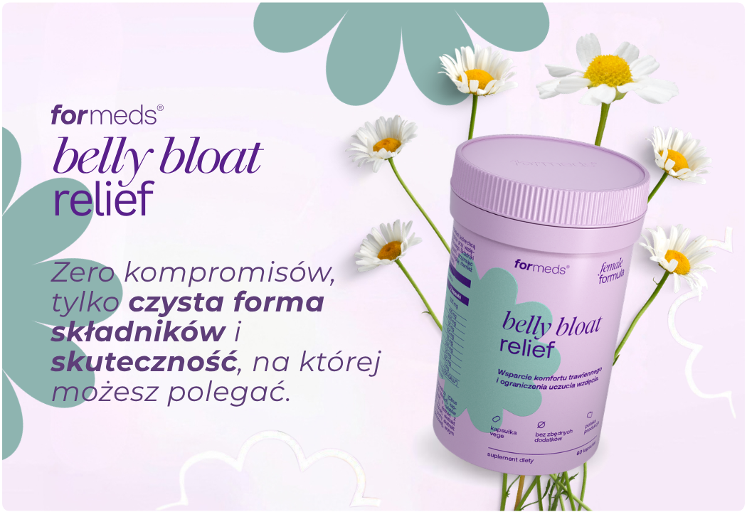 Belly Bloat Relief Wsparcie Trawienia i Ograniczenia Uczucia Wzdęcia Female Formula (60 kaps) Formeds