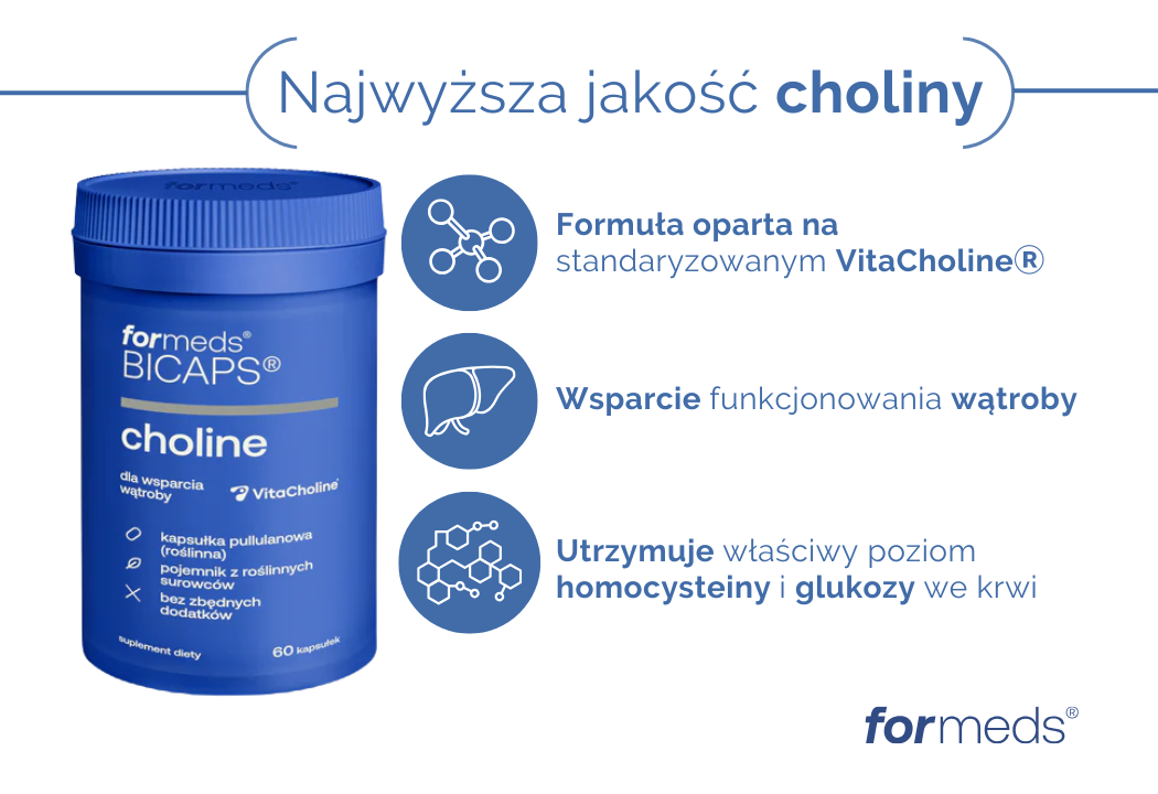 BICAPS Choline Wsparcie Wątroby (60 kaps) ForMeds