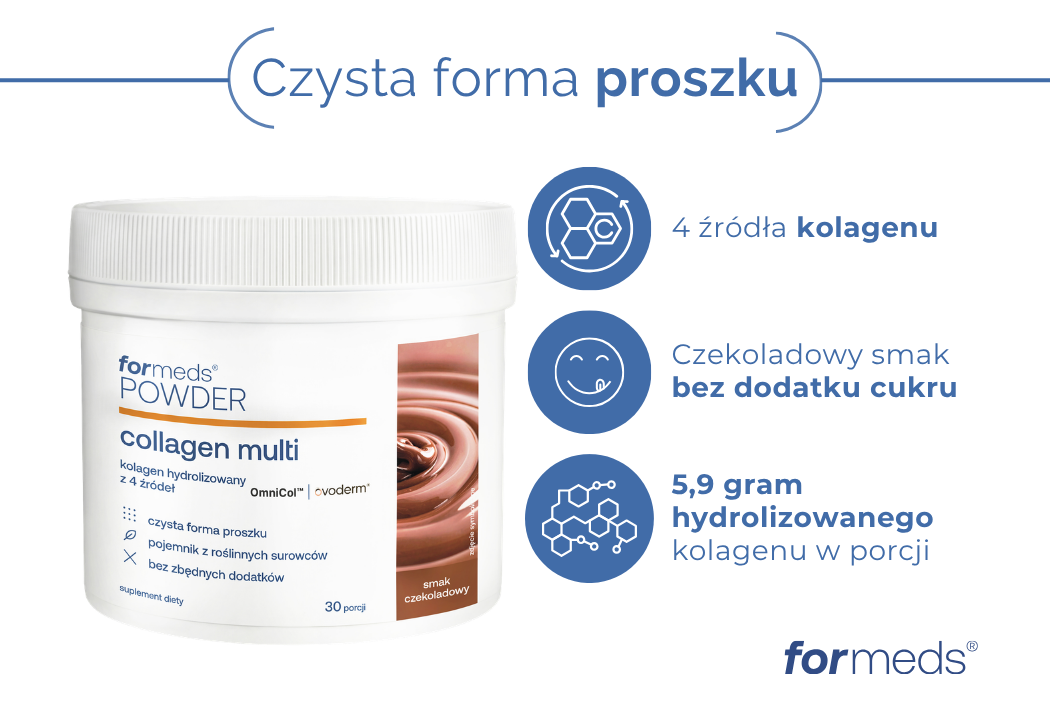 POWDER collagen multi Kolagen Hydrolizowany Czekolada Proszek 210 g formeds